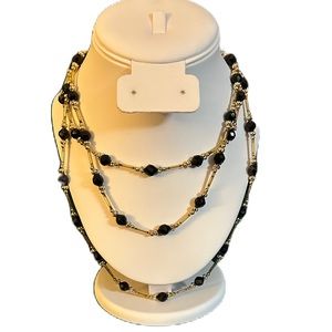 🌟3/$20 - 60” flapper inspired black faceted beaded necklace🌟